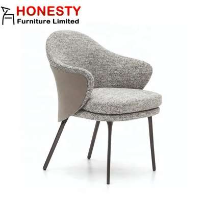 HC224 Hotel Restaurant Dining Room Italian Design Luxury Metal Cheap Modern Upholstered Leather Velvet Angie Dining Chair