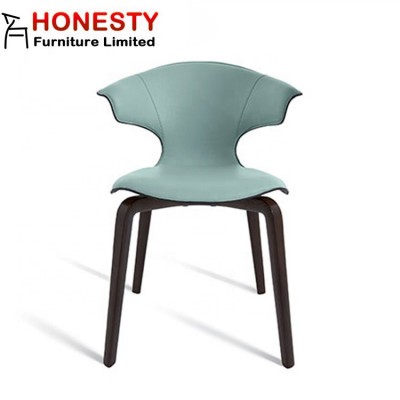 HC250 Wholesale Contemporary Modern Italian Design Luxury Hotel Restaurant Dining Room Upholstered Leather Mose Dining Chair