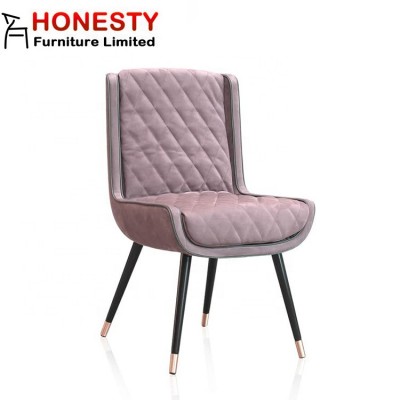 HC253 Wholesale Modern Italian Design Luxury Hotel Restaurant Dining Room Upholstered Fabric Dolly Dining Chair for Sale